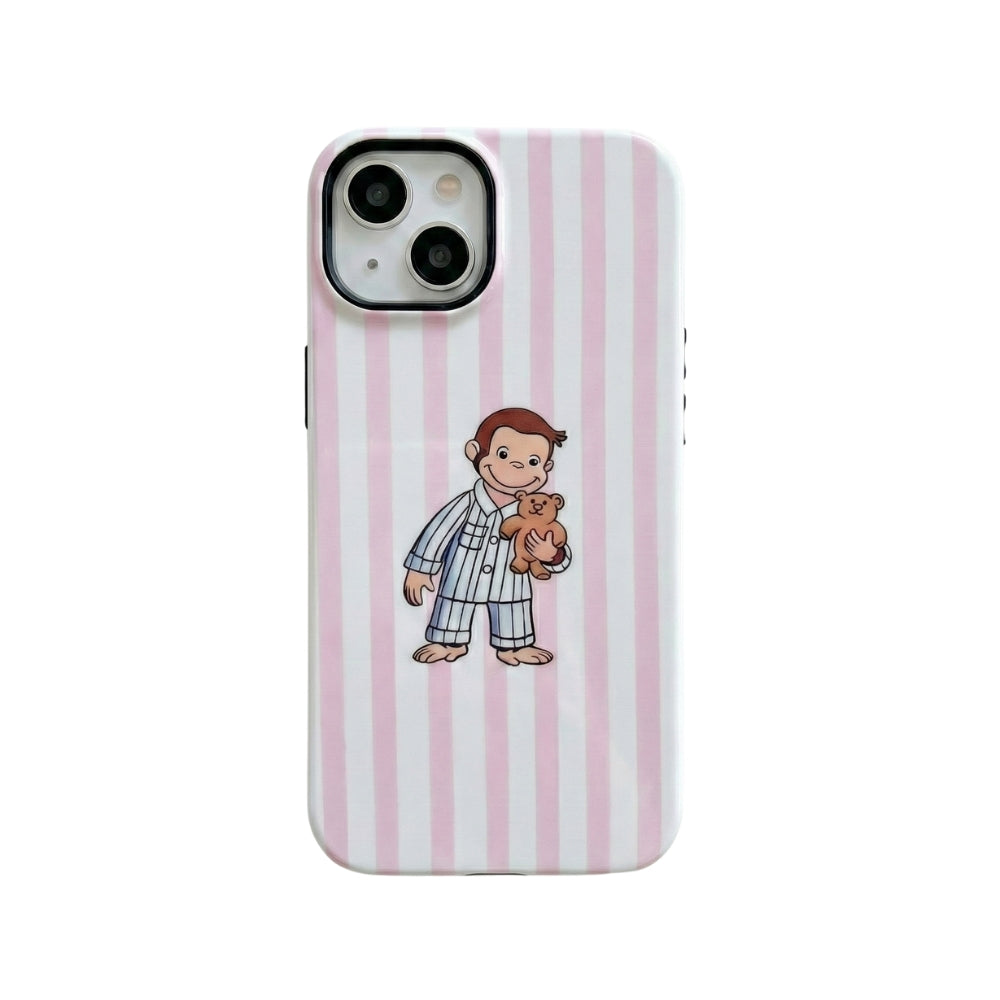 Pajama Monkey Pink Striped