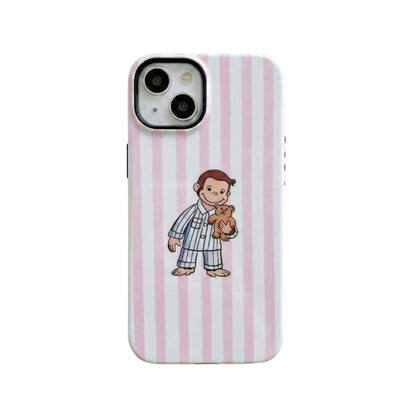 Pajama Monkey Pink Striped